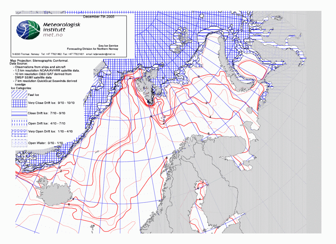 Barents Sea ice 2005 Dec 7_NIS archive