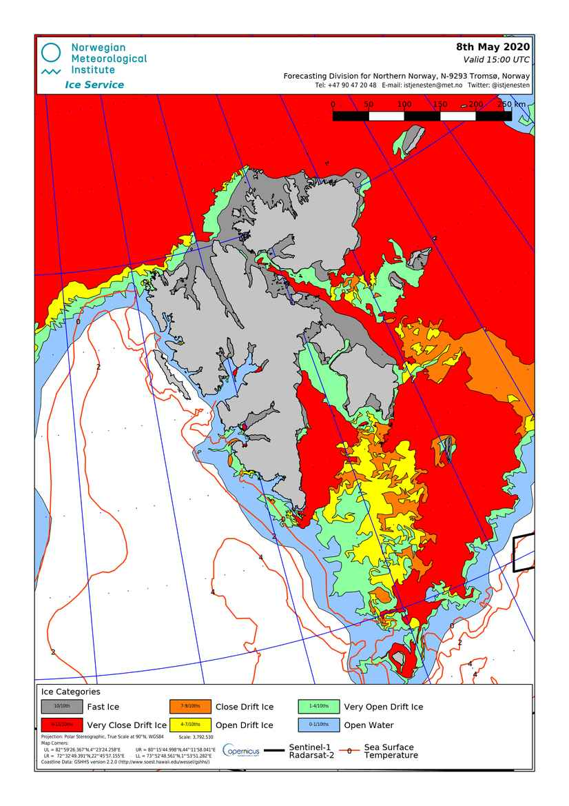 Svalbard ice extent 2020 May 8_NIS